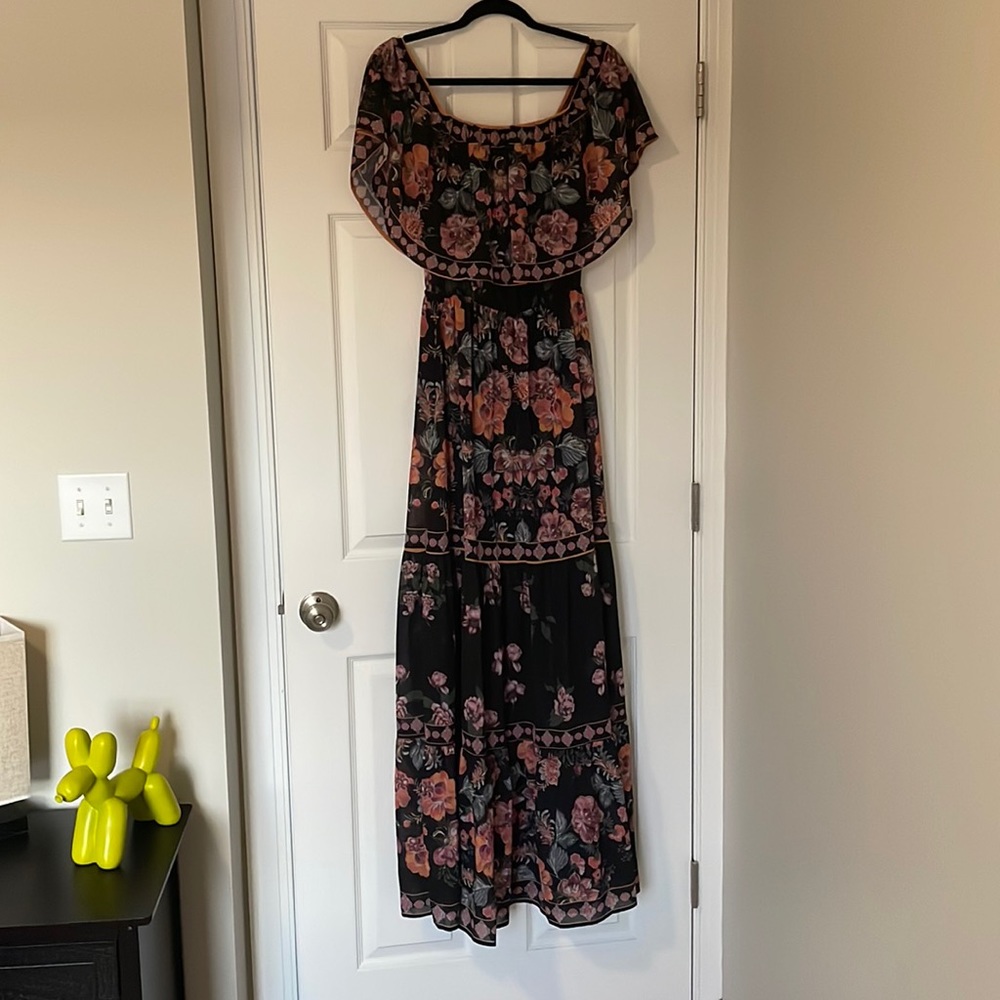 Vici- Off The Shoulder Floral Maxi Dress
